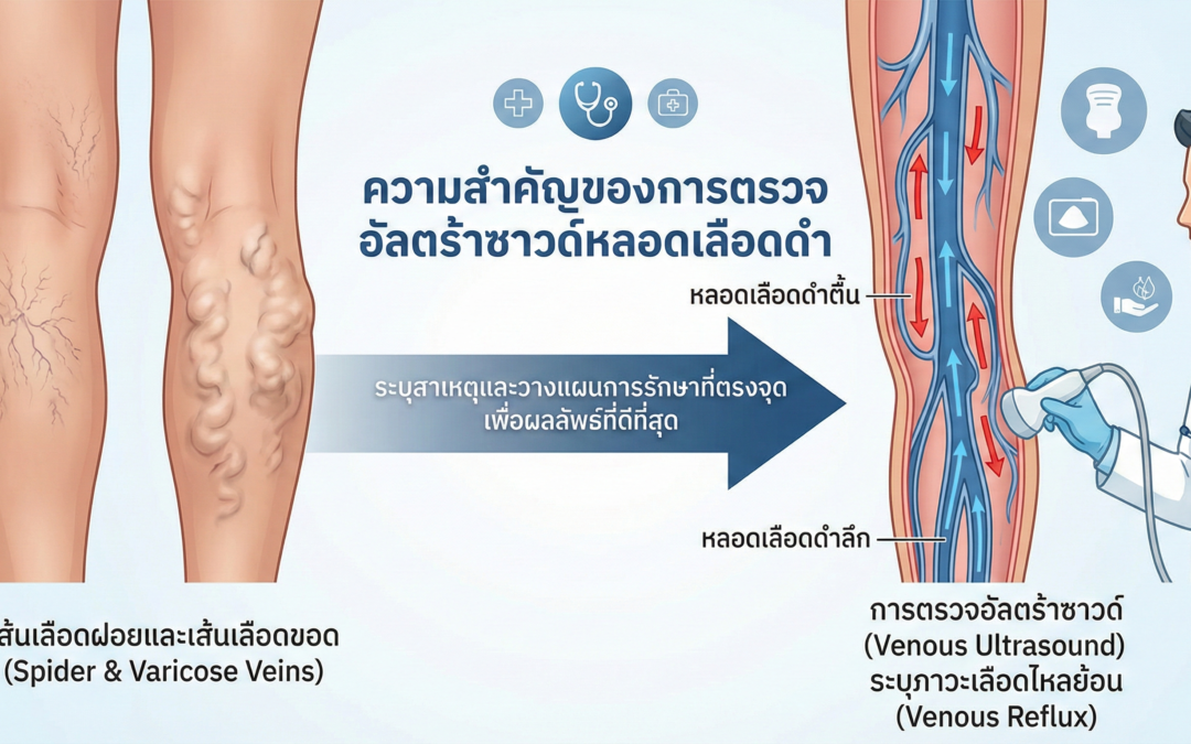 ทำไม “อัลตร้าซาวด์หลอดเลือดดำ” จึงสำคัญก่อนรักษาเส้นเลือดฝอยและเส้นเลือดขอด